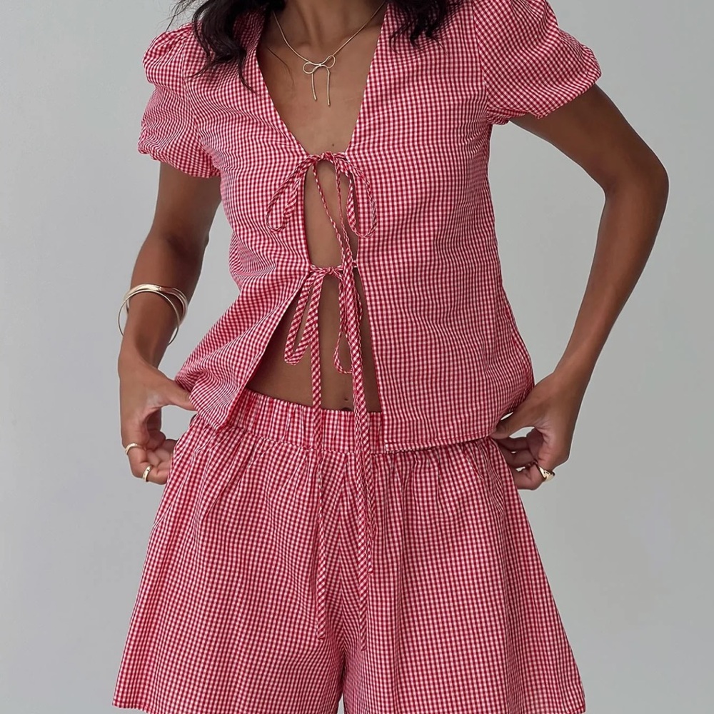 Princess Polly Red Gingham Set